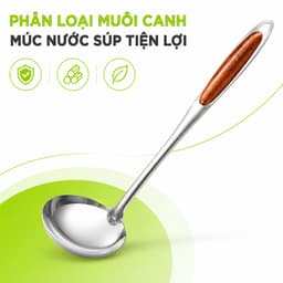 Muỗng Múc Canh Inox Cán Nhựa Chống Nóng GD317 - Muôi Thủng Inox Ăn Lẩu Cán Nhựa Chống Nóng GD318 7