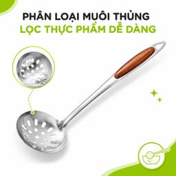 Muỗng Múc Canh Inox Cán Nhựa Chống Nóng GD317 - Muôi Thủng Inox Ăn Lẩu Cán Nhựa Chống Nóng GD318 8