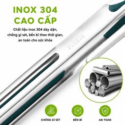 Cây Kẹp Gắp Thức Ăn Chống Nóng Lót Cao Su GD316 - Dụng Cụ Gắp Đồ Nướng Chống Nóng Inox Không Gỉ 6