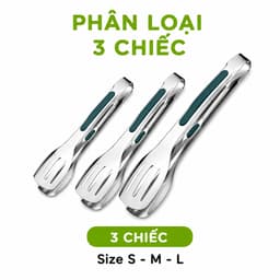 Cây Kẹp Gắp Thức Ăn Chống Nóng Lót Cao Su GD316 - Dụng Cụ Gắp Đồ Nướng Chống Nóng Inox Không Gỉ 8