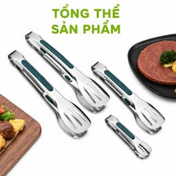 Cây Kẹp Gắp Thức Ăn Chống Nóng Lót Cao Su GD316 - Dụng Cụ Gắp Đồ Nướng Chống Nóng Inox Không Gỉ 2