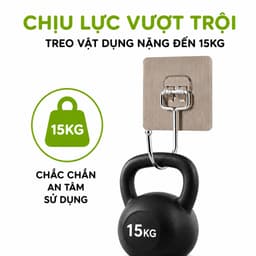 Móc Dính Dán Tường Chịu Lực Cài Mũ Nón GD314 - Miếng Dán Tường Chịu Lực Treo Chìa Khóa 15kg Vỉ Đơn 3