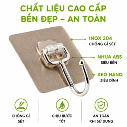 Móc Dính Dán Tường Chịu Lực Cài Mũ Nón GD314 - Miếng Dán Tường Chịu Lực Treo Chìa Khóa 15kg Vỉ Đơn 7