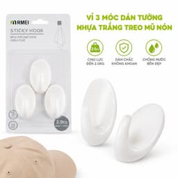 Set 3 Móc Dán Tường Treo Chìa Khóa, Mũ Nón Đa Năng GD313 - Vỉ 3 Móc Treo Dán Tường Chịu Lực 2