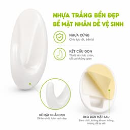 Set 3 Móc Dán Tường Treo Chìa Khóa, Mũ Nón Đa Năng GD313 - Vỉ 3 Móc Treo Dán Tường Chịu Lực 3