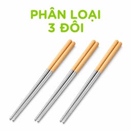 Đũa Xào Nấu Thức Ăn Inox Cán Gỗ Rãnh Chống Trượt GD312 - Đũa Nấu Ăn Cán Gỗ Chống Nóng Cao Cấp 9
