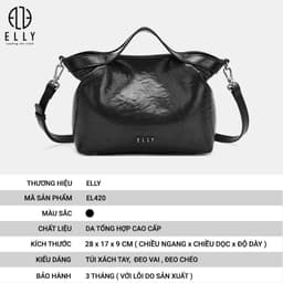 [Tặng hộp 20.10] Túi xách nữ ELLY EL420 túi đeo chéo đeo vai xách tay da tổng hợp thời trang cao cấp 2