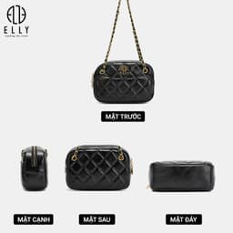 [Tặng hộp 20.10] Túi Đeo Chéo Nữ ELLY EL421 Túi Xách Đeo Vai Da Tổng Hợp Cao Cấp Thời Trang Thanh Lịch 3