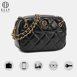 [Tặng hộp 20.10] Túi Đeo Chéo Nữ ELLY EL421 Túi Xách Đeo Vai Da Tổng Hợp Cao Cấp Thời Trang Thanh Lịch 5