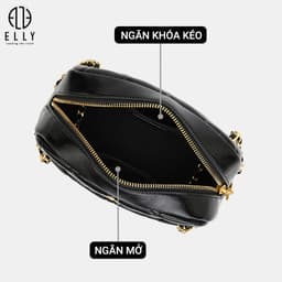 [Tặng hộp 20.10] Túi Đeo Chéo Nữ ELLY EL421 Túi Xách Đeo Vai Da Tổng Hợp Cao Cấp Thời Trang Thanh Lịch 6