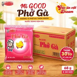 (Thùng 30 Gói)Mì GOOD Phở Gà 68g Chính Hãng - Mì Ăn Liền Hương Vị Phở Gà, Mì Gói Tiện Lợi Thơm Ngon Đậm Đà Cho Gia Đình 1