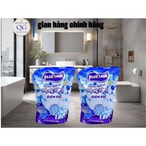 ( COMBO 2 TÚI )Nước Giặt Xả Blue Lake Túi 3,6L Hương Thanh Xuân-Công Nghệ Hàn Quốc Tiết Kiệm, Sạch Sâu, Trắng Sáng.