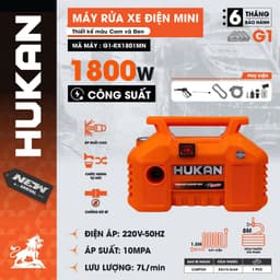 Máy Rửa Xe Cao Áp HUKAN G1-RX1801MN, G1-R4, G2-RX3000, G2-R6LUX, G2-R7LUX, G2-R8LUX, G2-R9LUX - Động Cơ Đồng 9