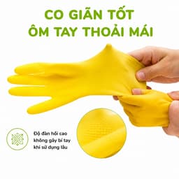 Găng Tay Cao Su Gia Dụng Chống Thấm, Không Rách GD305 - Găng Tay Rửa Bát Cao Su Cầu Vồng Chống Nước 5