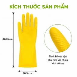 Găng Tay Cao Su Gia Dụng Chống Thấm, Không Rách GD305 - Găng Tay Rửa Bát Cao Su Cầu Vồng Chống Nước 6