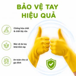 Găng Tay Cao Su Gia Dụng Chống Thấm, Không Rách GD305 - Găng Tay Rửa Bát Cao Su Cầu Vồng Chống Nước 3