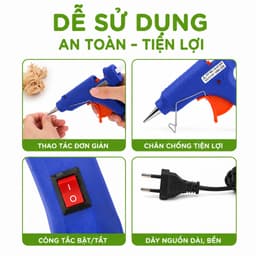 Máy Bắn Keo Nến Silicon Cầm Tay 20W Nóng Nhanh GD303 - Súng Bắn Keo Silicon Nóng Chảy Nhỏ Gọn 5