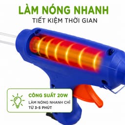 Máy Bắn Keo Nến Silicon Cầm Tay 20W Nóng Nhanh GD303 - Súng Bắn Keo Silicon Nóng Chảy Nhỏ Gọn 4