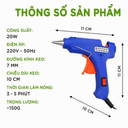 Máy Bắn Keo Nến Silicon Cầm Tay 20W Nóng Nhanh GD303 - Súng Bắn Keo Silicon Nóng Chảy Nhỏ Gọn 6