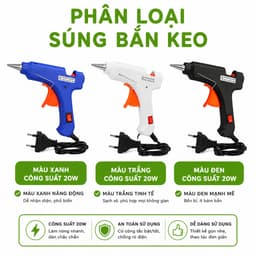 Máy Bắn Keo Nến Silicon Cầm Tay 20W Nóng Nhanh GD303 - Súng Bắn Keo Silicon Nóng Chảy Nhỏ Gọn 8