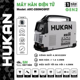 Máy hàn điện tử HUKAN ARC-250 IGBT, ARC-250MOSFET - 4.3kv Hàn que 1.6-4.0 Và ARC-200 IGBT - 3.9kv Hàn que 1.6-3.2 3.2 8