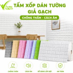 Xốp Dán Tường Giả Gạch 3D Đủ Màu 70cm x 77cm GD291 - Tấm Xốp Dán Tường Chổng Thấm Cách Nhiệt 1