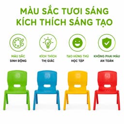 Ghế Tựa Mẫu Giáo Nhựa PP Cao Cấp Ngồi Học Vẽ Đọc Sách GD279 - Ghế Nhựa Mầm Non Việt Nhật Cho Trẻ Em 5