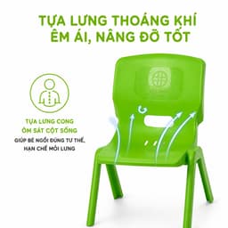 Ghế Tựa Mẫu Giáo Nhựa PP Cao Cấp Ngồi Học Vẽ Đọc Sách GD279 - Ghế Nhựa Mầm Non Việt Nhật Cho Trẻ Em 3