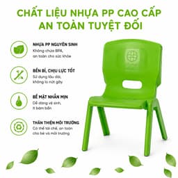 Ghế Tựa Mẫu Giáo Nhựa PP Cao Cấp Ngồi Học Vẽ Đọc Sách GD279 - Ghế Nhựa Mầm Non Việt Nhật Cho Trẻ Em 7