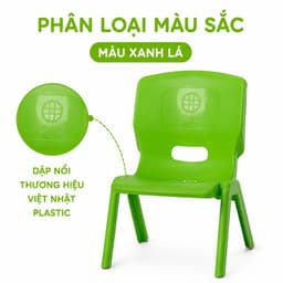 Ghế Tựa Mẫu Giáo Nhựa PP Cao Cấp Ngồi Học Vẽ Đọc Sách GD279 - Ghế Nhựa Mầm Non Việt Nhật Cho Trẻ Em 9