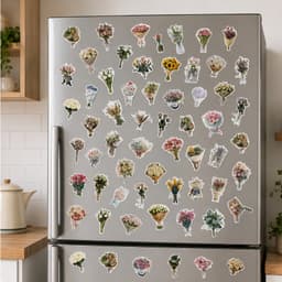 Nhãn Dán Hoa Douyin Cute Sticker Decal Chống Nước Trang Trí Laptop Vali Bình Nước Mũ Bảo Hiểm Kính Cửa 4