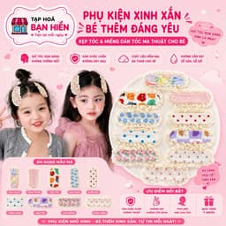 Combo 2 kẹp dán tóc mái ren cho bé-giữ toc con gọn gàng không đau,không kẹp gãy tóc 1