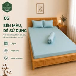 Bộ Ga Gối Thun Hàn Quốc 4 Món Aniva Bedding | Ga Chun Ôm Co Giãn 4 Chiều Mềm Mại Thoáng Mát + 1 Vỏ Gối Ôm Khóa Kéo 6
