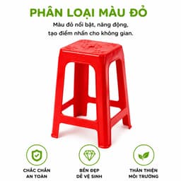 2 Ghế Đẩu Cao Gia Đình Nhựa 2145 Việt Nhật Cao Cấp Chắc Chắn Bền Đẹp Chịu Lực Tốt GD276 8