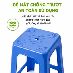 2 Ghế Đẩu Cao Gia Đình Nhựa 2145 Việt Nhật Cao Cấp Chắc Chắn Bền Đẹp Chịu Lực Tốt GD276 5
