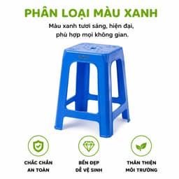 2 Ghế Đẩu Cao Gia Đình Nhựa 2145 Việt Nhật Cao Cấp Chắc Chắn Bền Đẹp Chịu Lực Tốt GD276 9