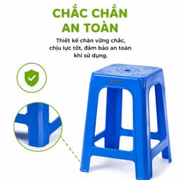 2 Ghế Đẩu Cao Gia Đình Nhựa 2145 Việt Nhật Cao Cấp Chắc Chắn Bền Đẹp Chịu Lực Tốt GD276 3