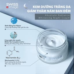 Kem dưỡng SWISS IMAGE giúp dưỡng trắng da giảm thâm nám ban đêm Radiance Whitening Night Cream 50ml 3