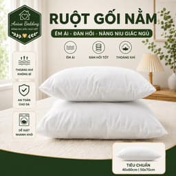 Bộ gối ôm và gối nằm gòn Minh Hằng Aniva Home, thiết kế tiện lợi, êm ái, nâng đỡ cơ thể 2