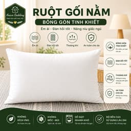 Bộ gối ôm và gối nằm gòn Minh Hằng Aniva Home, thiết kế tiện lợi, êm ái, nâng đỡ cơ thể 3