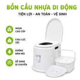 Bồn Cầu Nhựa Di Động Cho Người Già Trẻ Em Chất Liệu PP Cao Cấp Thiết Kế Chắc Chắn GD227 2