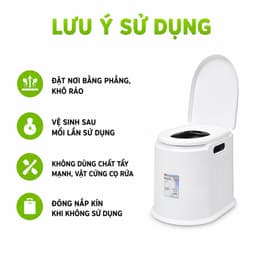 Bồn Cầu Nhựa Di Động Cho Người Già Trẻ Em Chất Liệu PP Cao Cấp Thiết Kế Chắc Chắn GD227 8