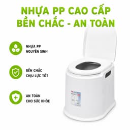 Bồn Cầu Nhựa Di Động Cho Người Già Trẻ Em Chất Liệu PP Cao Cấp Thiết Kế Chắc Chắn GD227 6