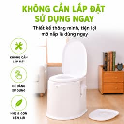 Bồn Cầu Nhựa Di Động Cho Người Già Trẻ Em Chất Liệu PP Cao Cấp Thiết Kế Chắc Chắn GD227 4