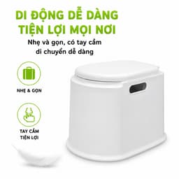 Bồn Cầu Nhựa Di Động Cho Người Già Trẻ Em Chất Liệu PP Cao Cấp Thiết Kế Chắc Chắn GD227 3