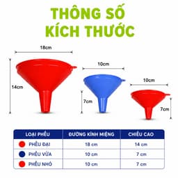Phễu Nhựa Đa Năng PP Cao Cấp Rót Chất Lỏng Chống Tràn Thiết Kế Miệng Rộng Chiết Rót Dầu Ăn GD275 7