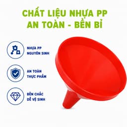 Phễu Nhựa Đa Năng PP Cao Cấp Rót Chất Lỏng Chống Tràn Thiết Kế Miệng Rộng Chiết Rót Dầu Ăn GD275 5