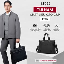 Túi Xách Da Thật Nam LECOS LT15 Cao Cấp Đeo Chéo Công Sở Sang Trọng Thời Trang Nam 1