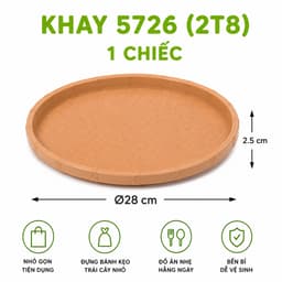 Khay Nhựa Việt Nhật Giả Mây Đựng Trái Cây, Bánh Kẹo GD346 - Mâm Nhựa Tròn Giả Mây Trang Trí Bàn Ăn 9