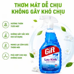 Nước Lau Kính Gift Chống Bám Bụi, Làm Sạch Kính Cửa GD347 - Nước Lau Kính Gift Pro Chống Mờ Sương 4